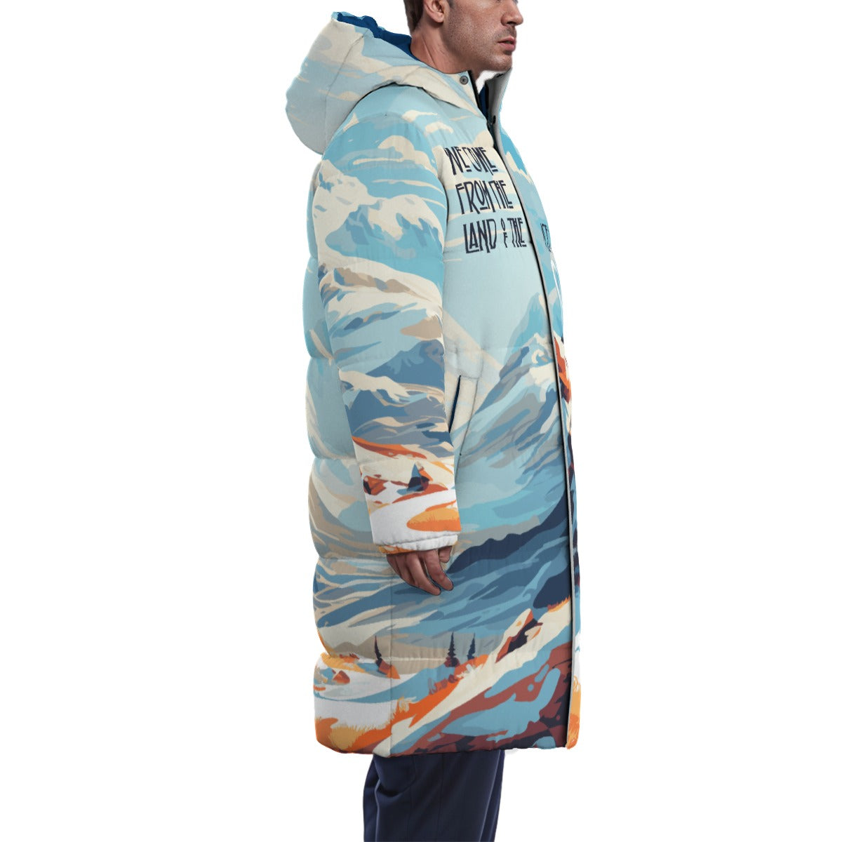 The Land of Ice and Snow - Unisex Long Down Jacket