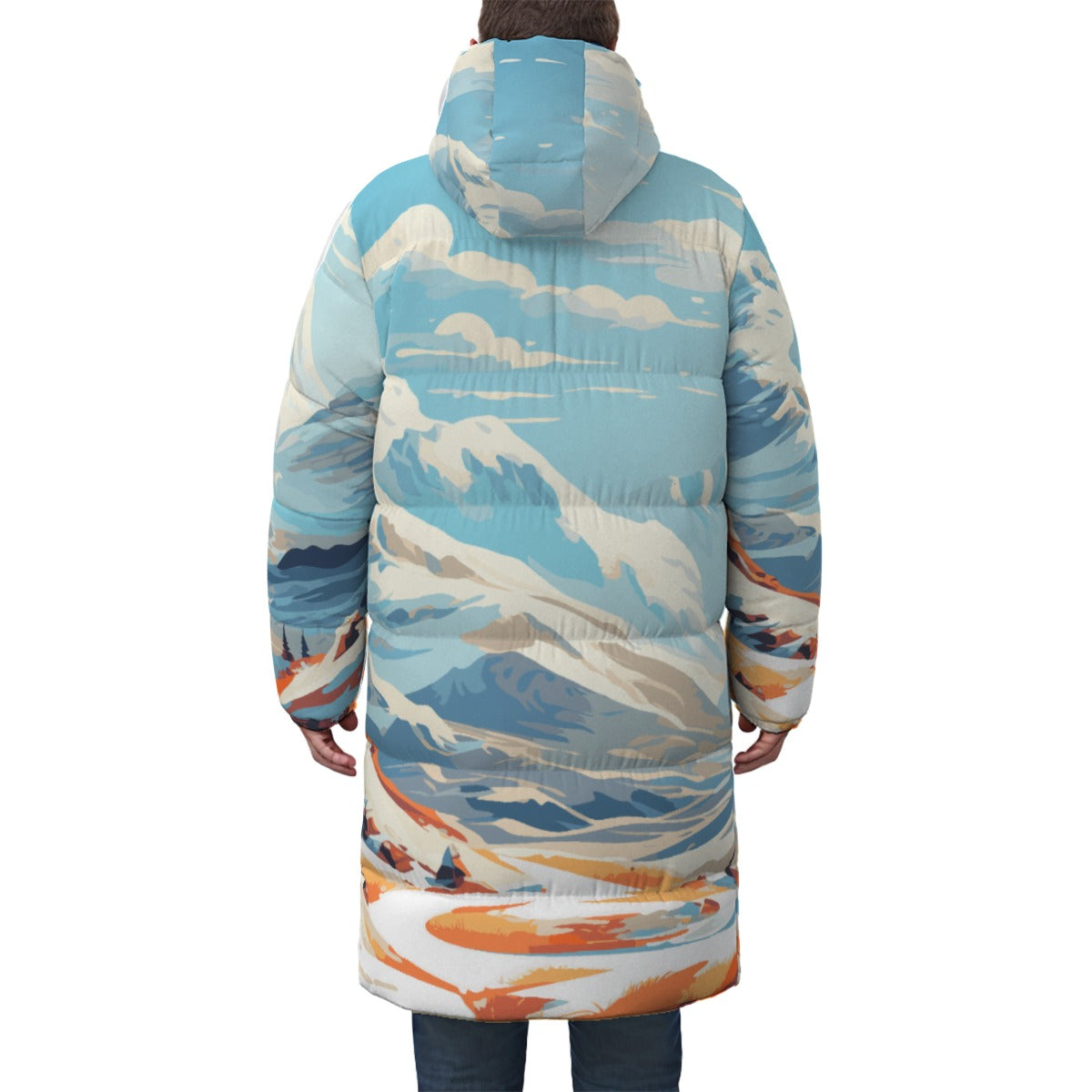 The Land of Ice and Snow - Unisex Long Down Jacket