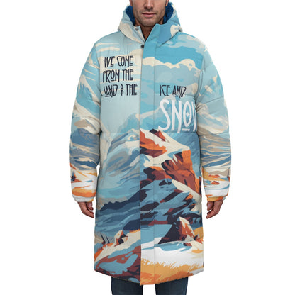 The Land of Ice and Snow - Unisex Long Down Jacket